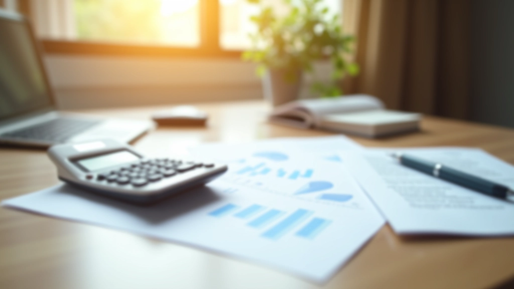 Finansinis planavimas su kalkuliatore ir biudžeto ataskaita darbo stalyje